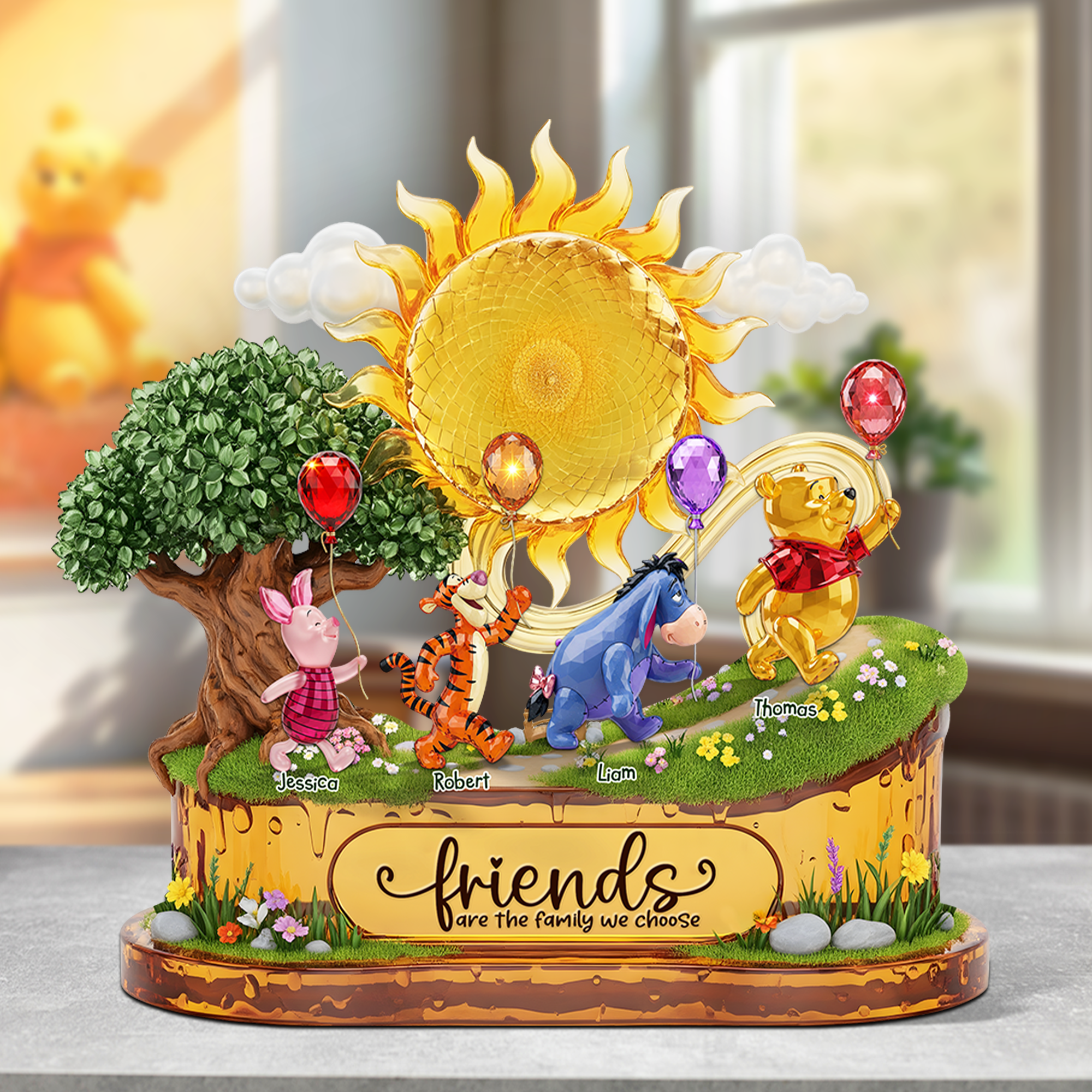 “Friends are the family we choose” - Friends Acrylic Plaque - Personalized Gifts for Best Friends Shaped Plaques PopCulturePrints