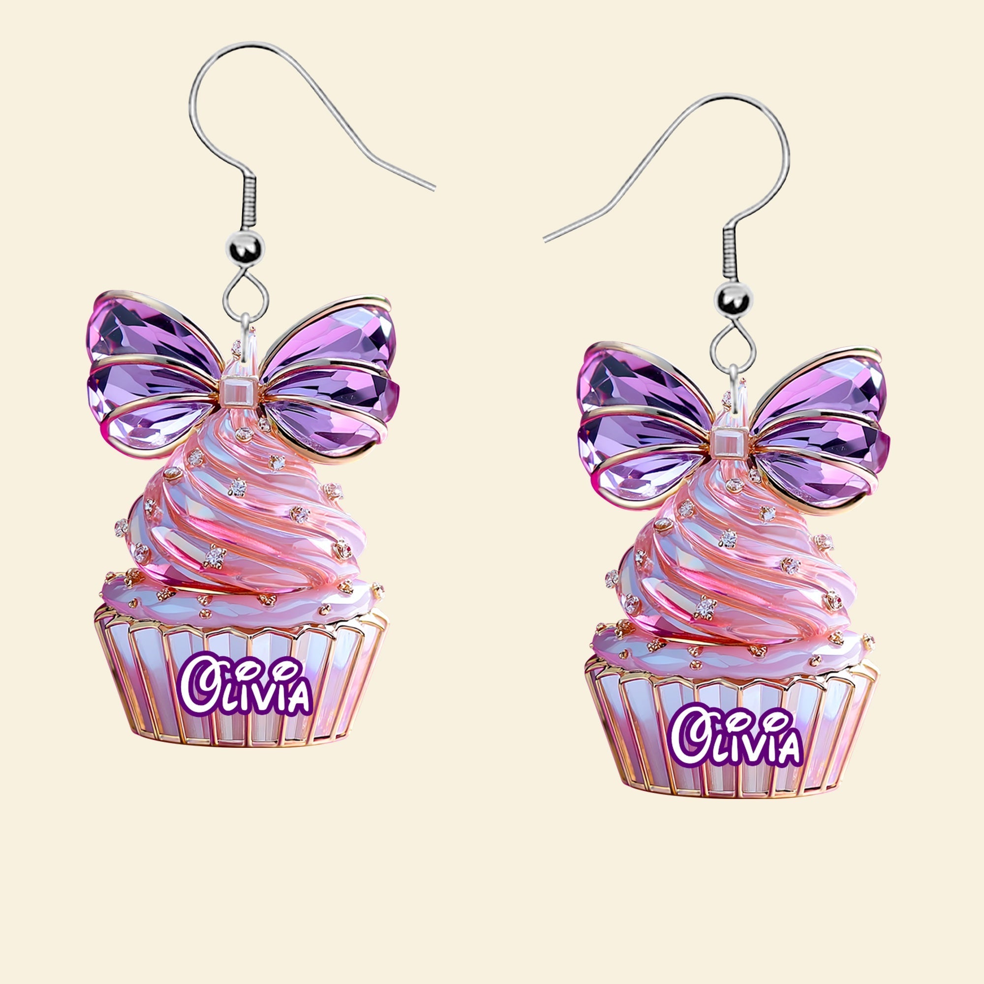 Cute Cupcakes Earrings - Personalized Gifts For Cartoon Lovers Earrings PopCulturePrints
