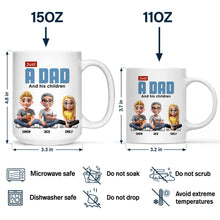 Load image into Gallery viewer, Just A Dad And His Girl 3D Cartoon - Personalized Mug Mug PopCulturePrints
