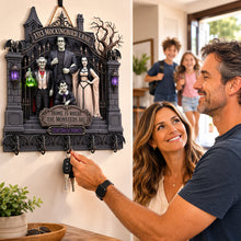 Load image into Gallery viewer, Home is Where the Monsters Are - Gothic Family Acrylic Key Hanger | Personalized Gifts for Family
