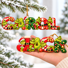 Load image into Gallery viewer, Festive Character Initial Alphabet Ornament - Personalized Gift For Christmas 04PAQN101026 Ornament PopCulturePrints
