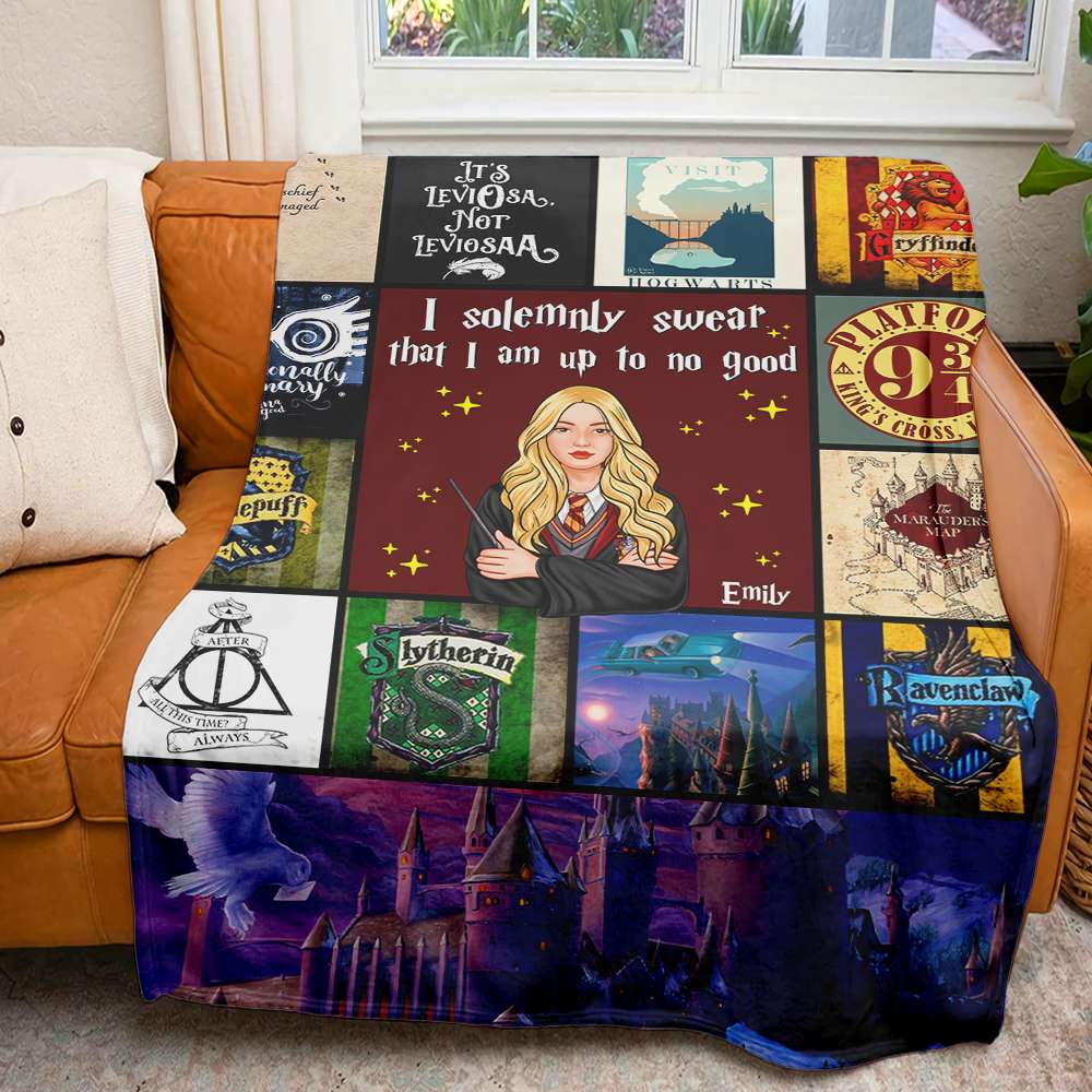 Personalized Magic School Blanket for Harry Potter Fans