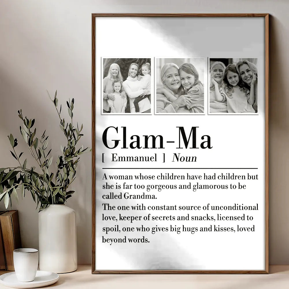 Glam-Ma: A Constant Source Of Unconditional Love - Custom Personalized Poster Poster PopCulturePrints