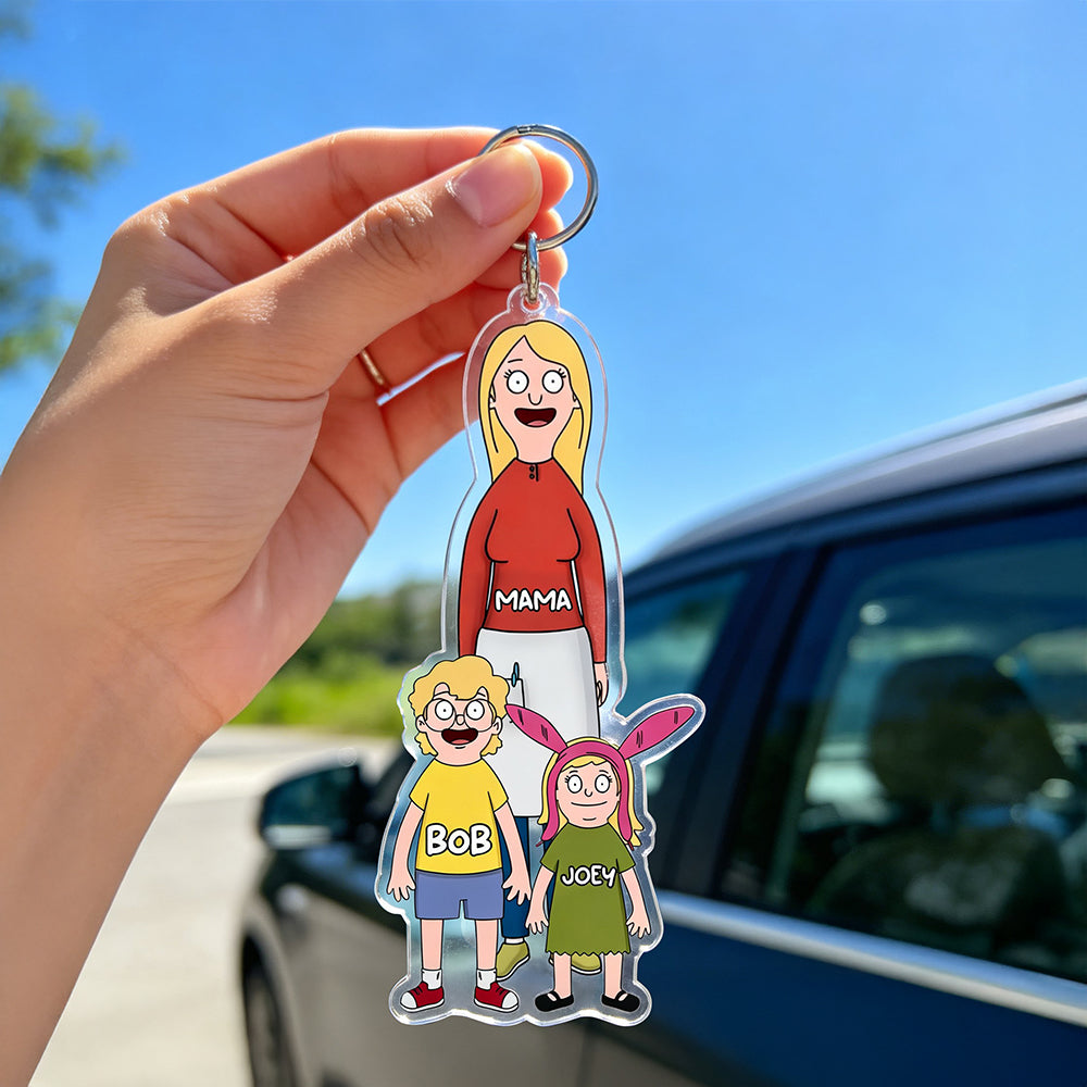 Together With Mom - A Heartwarming Personalized Gift for Mom or Grandma Keychains PopCulturePrints