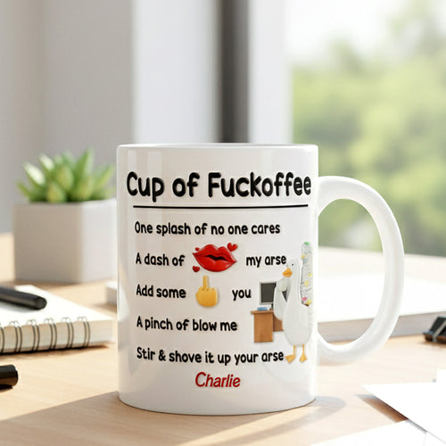 Cup of Fuckoffee - Personalized Funny Coffee Mug for Coworkers Coffee Mug PopCulturePrints