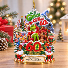 Load image into Gallery viewer, Celebrate with Grinch - Personalized 60th Anniversary Acrylic Ornament | Perfect Christmas Gift
