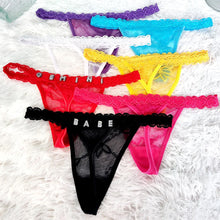 Load image into Gallery viewer, Custom Crystal Letter Bikini Panties for Girlfriend Underwear PopCulturePrints
