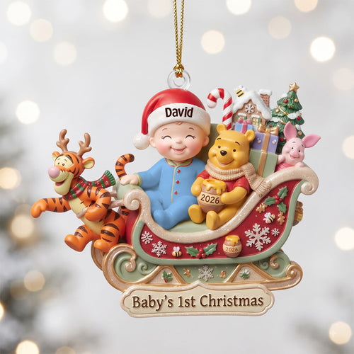 “The Joy of a Child’s First Christmas” - Personalized Baby Acrylic Ornament - Unique Gift for New Parents, Grandparents, or Family Ornament PopCulturePrints