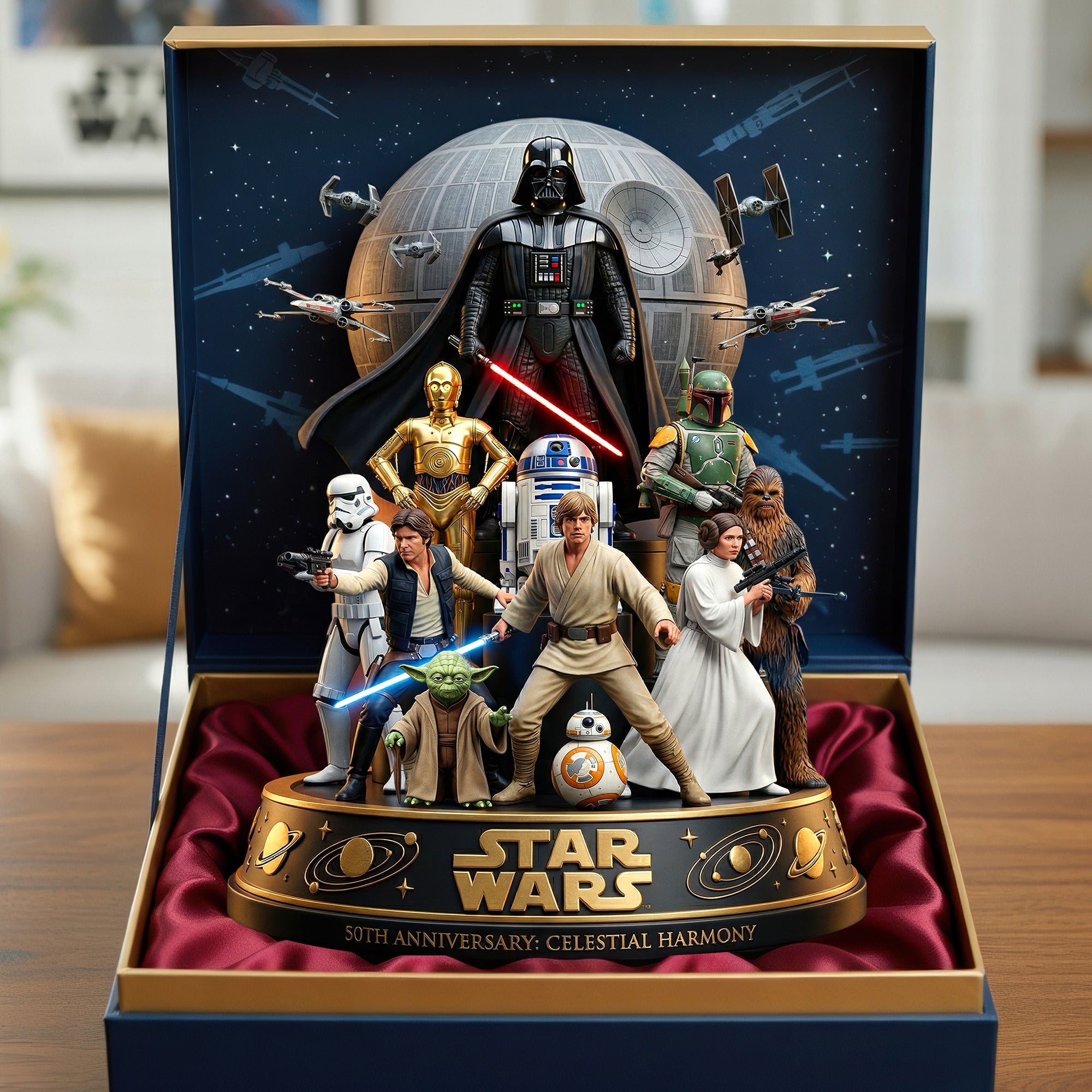 Embrace the Galaxy: Futuristic Space Warrior Acrylic Plaque - Personalized Gift for Star Wars Fans Shaped Plaques PopCulturePrints