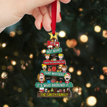 Load image into Gallery viewer, Personalized Gift for Family, Cartoon Family Christmas Tree Ornament 03TOPU290824HG Ornament PopCulturePrints
