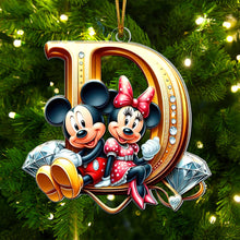 Load image into Gallery viewer, Custom Alphabet Christmas Ornament for Couples - Unique Holiday Gift | Valentine&#39;s Day Gifts Ornament PopCulturePrints
