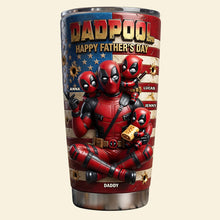 Load image into Gallery viewer, “Dad's Got Superpowers!” - Funny Fighter Dad Tumbler, Personalized Gift for Dads, Grandpas &amp; More Tumbler Cup PopCulturePrints
