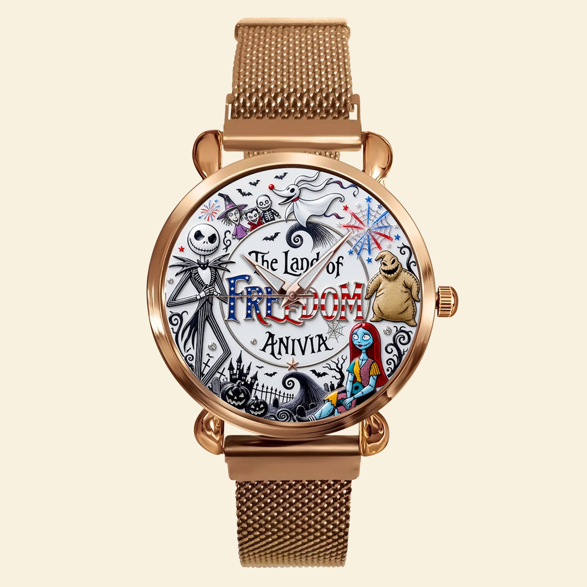 "Embrace the Spirit of Freedom – Personalized Quartz Watch for the Passionate Patriot" Quartz Watch PopCulturePrints