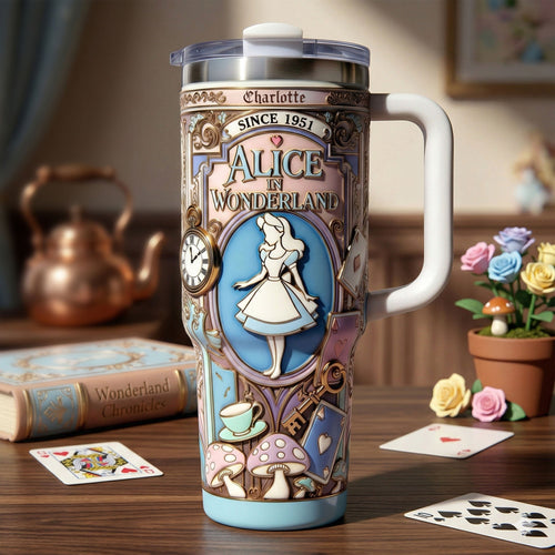 “Step Into a Fantasy Adventure!” - Fantasy Story Girl Tumbler, Personalized Travel Gift for Fantasy Lovers Tumbler Cup PopCulturePrints