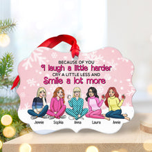 Load image into Gallery viewer, Custom Friends Christmas Ornament - Laugh, Cry, Smile Ornament PopCulturePrints
