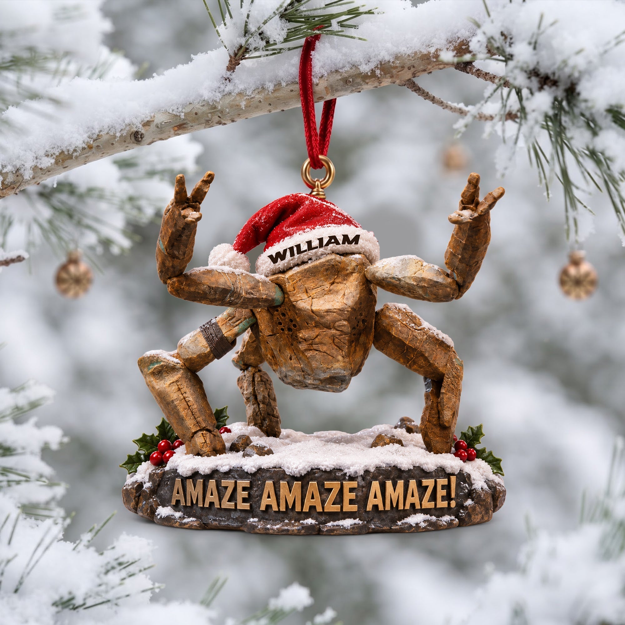 Amaze Amaze Amaze! - Space Alien Christmas Ornament - Personalized Unique Gift for Fun-Loving Friends and Family