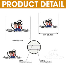 Load image into Gallery viewer, Our Love Is Boo-tiful Gnome Couple Acrylic Light Box - Personalized Gift for Halloween Lovers
