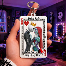 Load image into Gallery viewer, Drive Safe, You Are The King Of My Heart - Personalized Keychain for Couples Keychains PopCulturePrints
