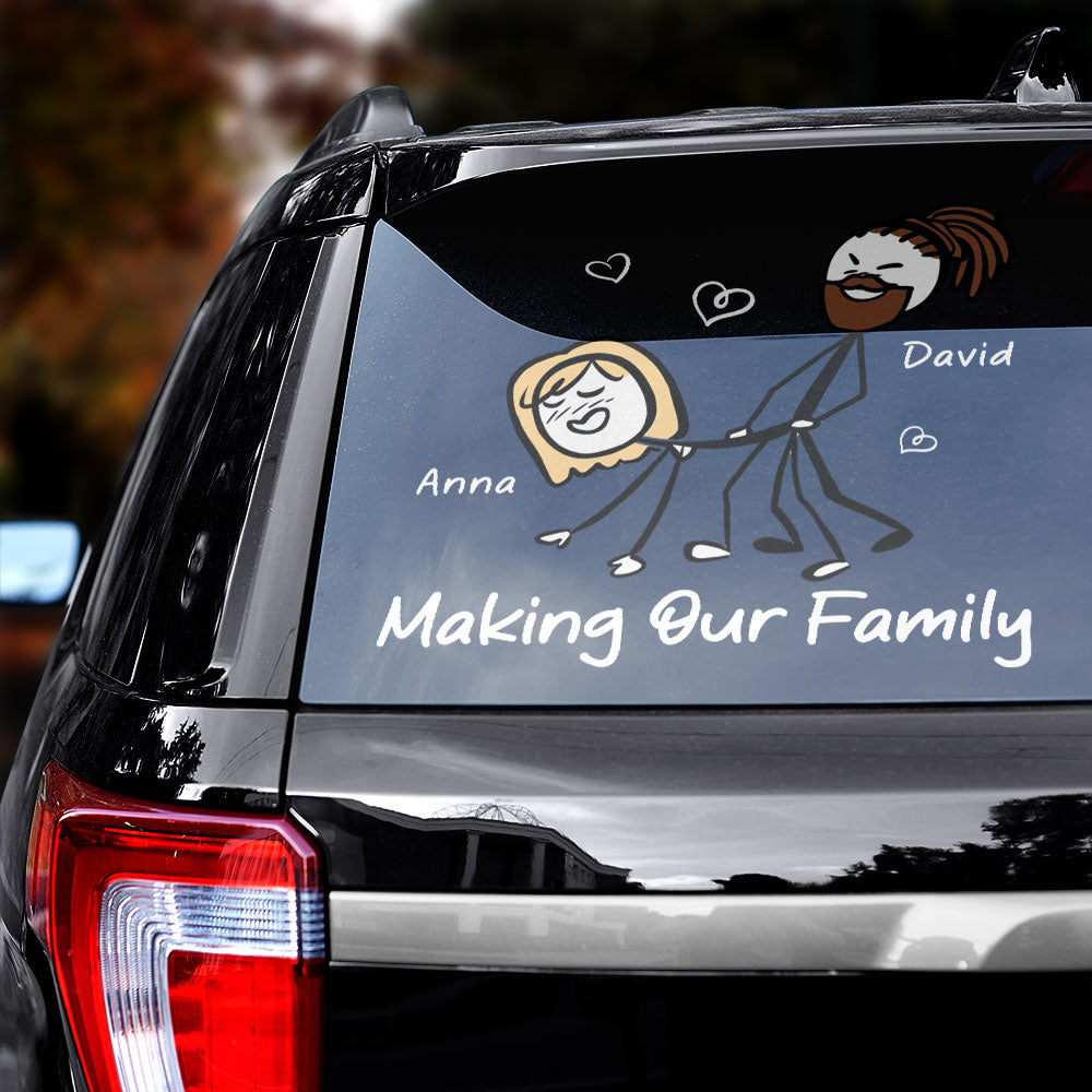 Personalized Couples Car Decal - Making Our Family Decal Sticker PopCulturePrints
