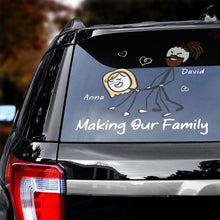 Load image into Gallery viewer, Personalized Couples Car Decal - Making Our Family Decal Sticker PopCulturePrints
