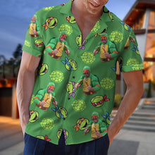 Load image into Gallery viewer, Teenage Mutant Ninja Turtles Custom Photo Hawaiian Shirt Hawaiian Shirts PopCulturePrints
