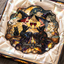 Load image into Gallery viewer, Witch Besties – Personalized Suncatcher Ornament for Friends
