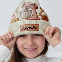 Load image into Gallery viewer, Baking is Love Made Visible – Sweet Baker Bobble Beanie Hat – Personalized Gifts for Baking Lovers Hat PopCulturePrints
