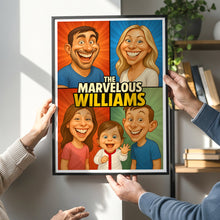 Load image into Gallery viewer, Personalized Family Caricature - A Unique Custom Gift for Loved Ones Poster &amp; Canvas PopCulturePrints
