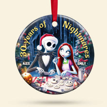 Load image into Gallery viewer, Custom Nightmare Couple Ornament - Personalized Ceramic Gift for Valentine&#39;s Day Gifts Ornament PopCulturePrints
