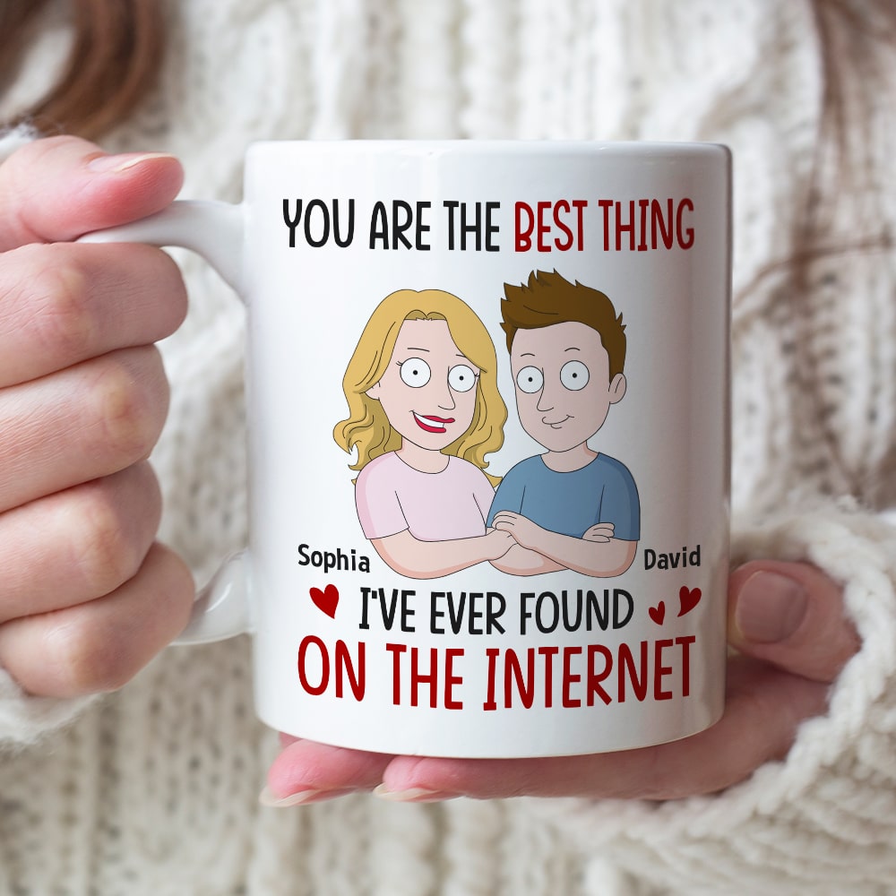 Personalized Cartoon Couple Mug | Unique Valentine’s Day Gifts for Partners Coffee Mug PopCulturePrints