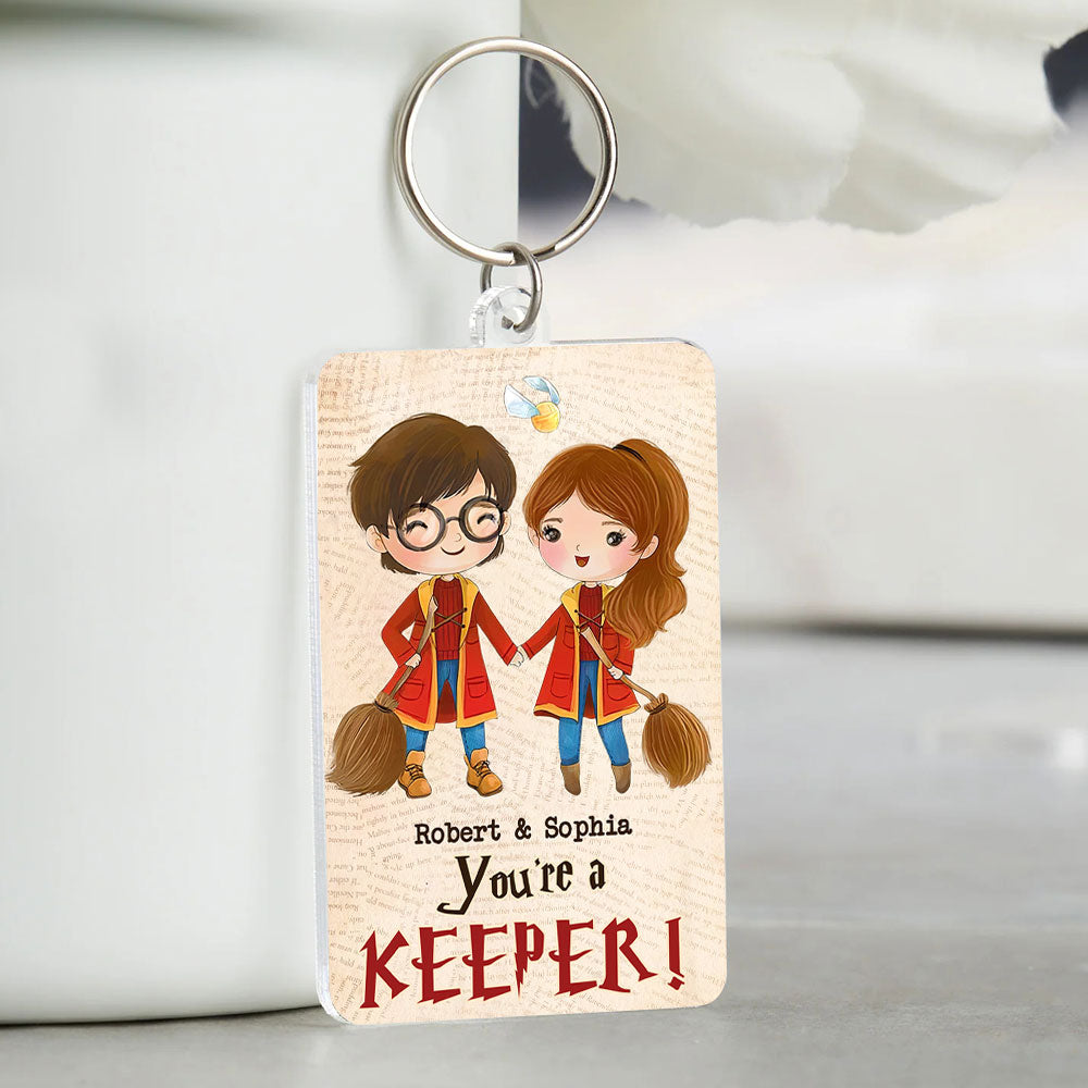 Personalized Harry Potter Keeper Keychain