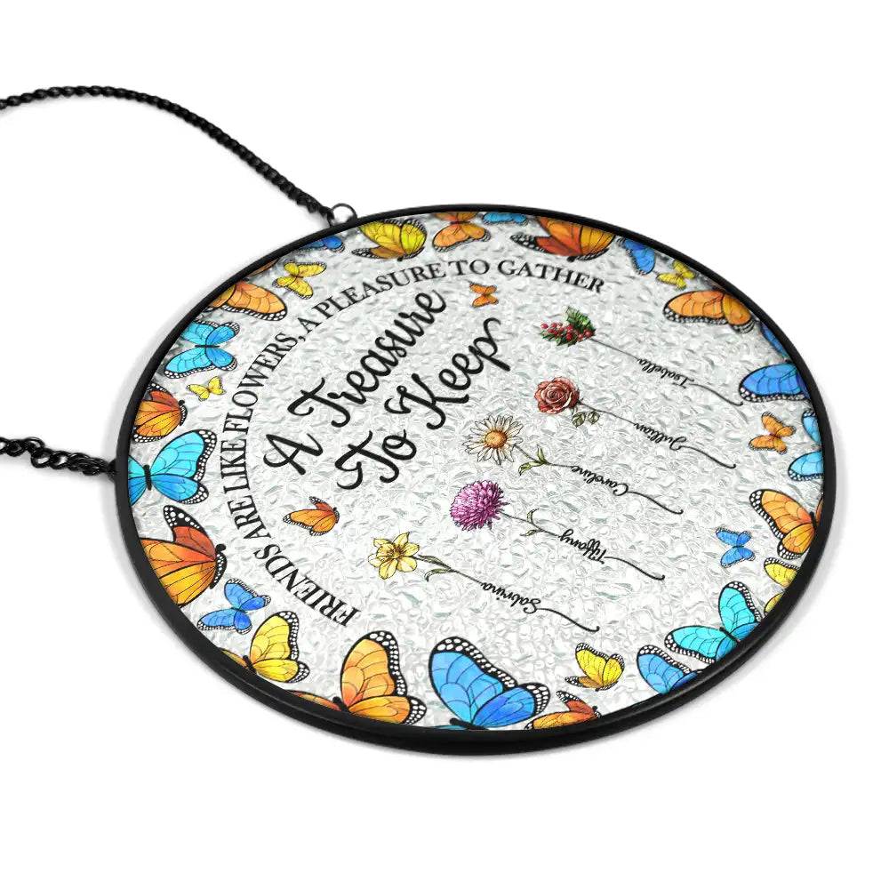 It Takes A Long Time To Grow An Old Friend - Personalized Stained Glass Window Hanging Suncatcher Suncatcher Ornament PopCulturePrints