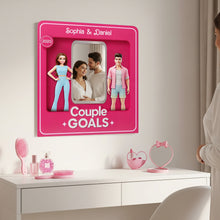 Load image into Gallery viewer, Love Reflected: Couple Goals Shaped Mirror - Personalized Gifts For Couples Mirror PopCulturePrints
