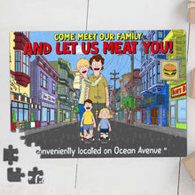 Load image into Gallery viewer, Personalized Family Jigsaw Puzzle - &#39;Come Meet Our Family and Let Us Meat You!&#39; Jigsaw Puzzles PopCulturePrints
