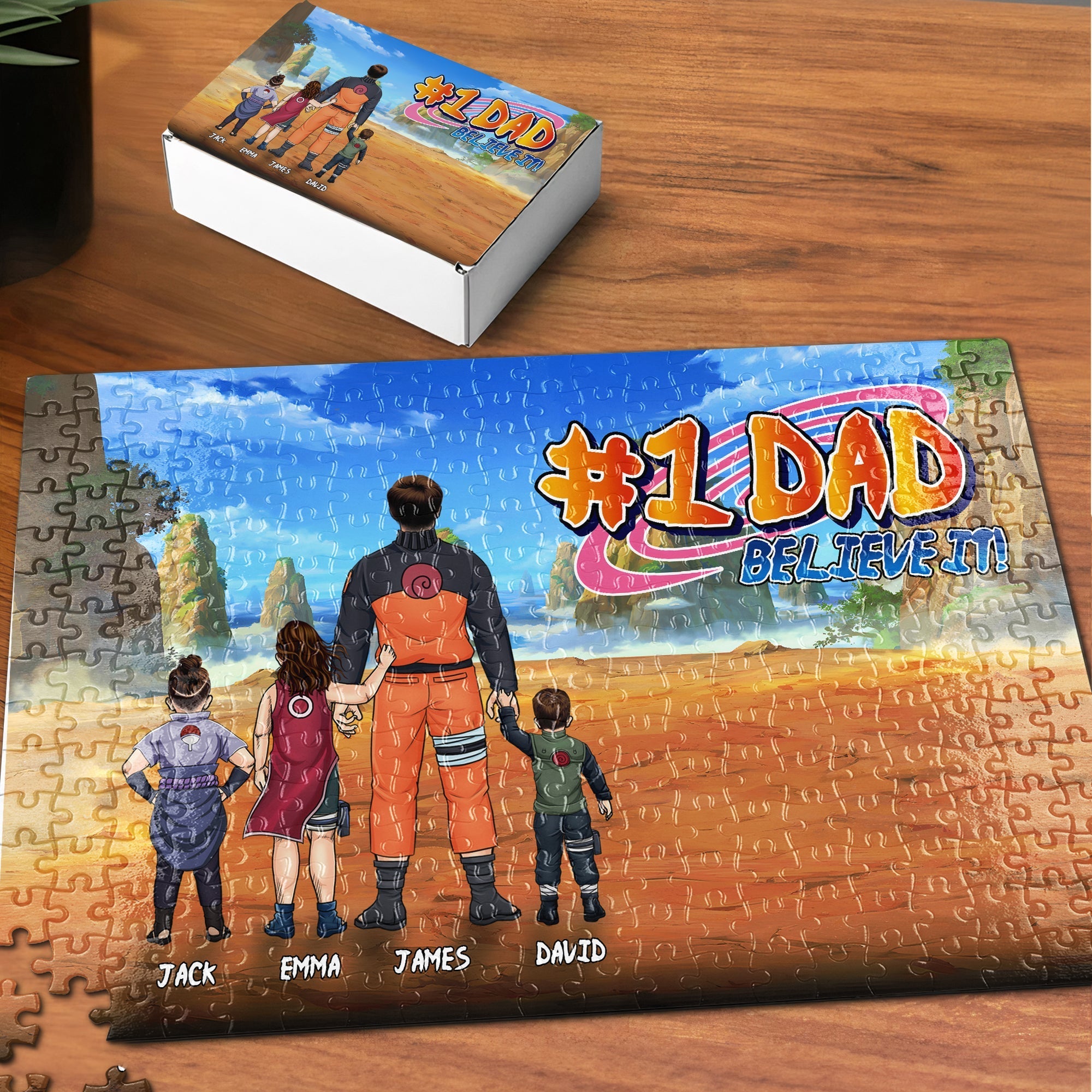 #1 Dad Believe It! Personalized Jigsaw Puzzle - Perfect Custom Gift for Dad