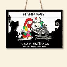 Load image into Gallery viewer, Personalized Horror Family Wood Sign Wood Sign PopCulturePrints
