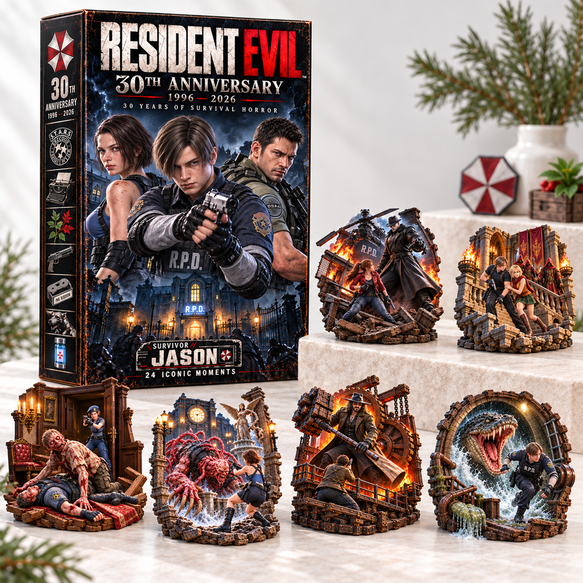 Unlock Your Nightmare: 30th Anniversary Horror Game Advent Calendar - Personalized Gifts for Fans Advent Calendar PopCulturePrints