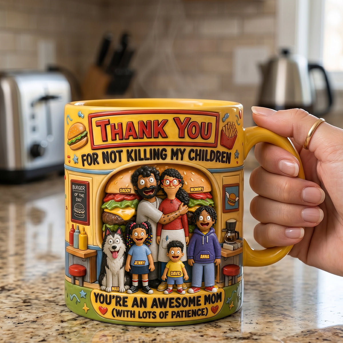 Thank You For Not Killing My Children - Fun Mom With Most Patience - Personalized Mug for Mother's Day Gifts Coffee Mug PopCulturePrints