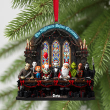 Load image into Gallery viewer, Embrace the Spook: The Nightmare Feast Christmas Ornament - Personalize for Horror Fans Ornament PopCulturePrints
