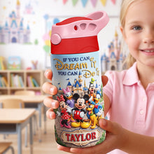 Load image into Gallery viewer, If You Can Dream It You Can Do It - Colorful Personalized 12oz Kid Tumbler Tumbler Cup PopCulturePrints
