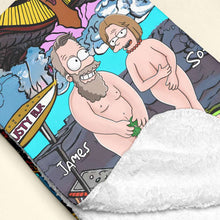 Load image into Gallery viewer, Custom Cartoon Couple Blanket - The Lovers Theme | Personalized Valentine&#39;s Day Gifts Blanket PopCulturePrints
