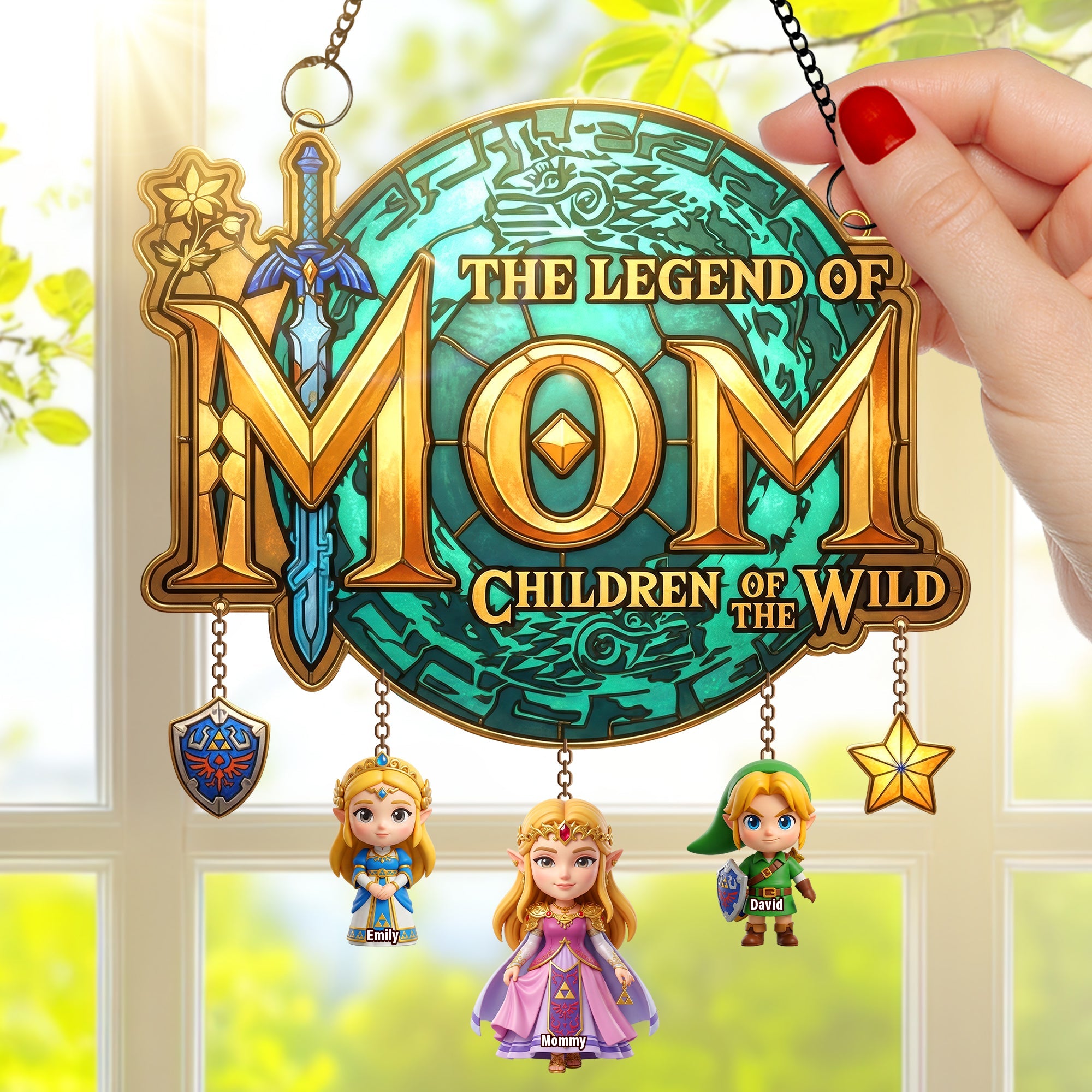 Embrace the Epic Mom Journey – Suncatcher, Personalized Gift for Moms Ornament PopCulturePrints