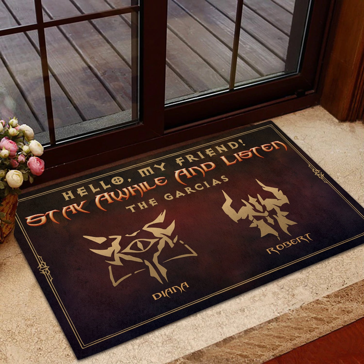 Customizable Fantasy Welcome Doormat - Gaming Theme Doormat PopCulturePrints