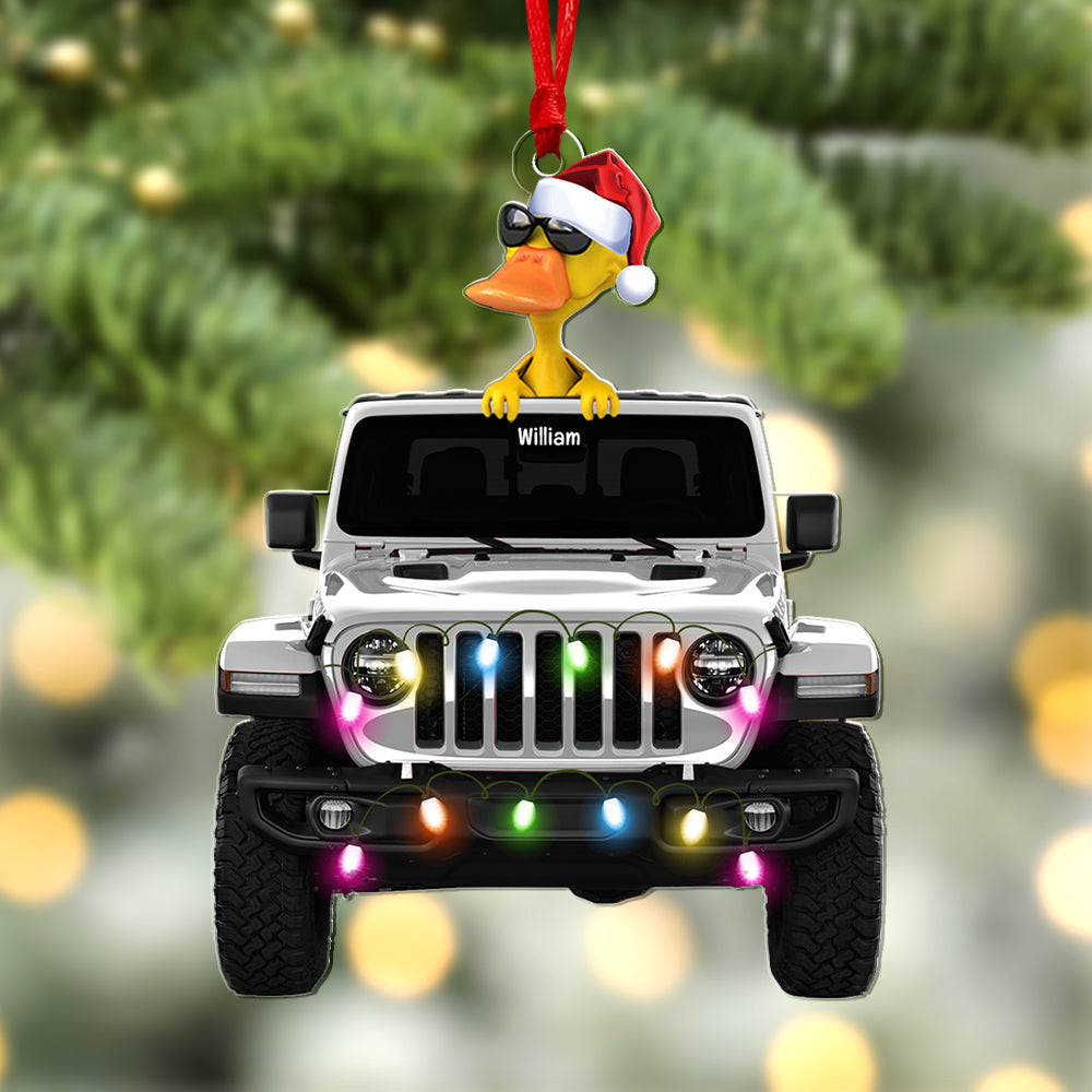 Personalized Christmas Ornament for Car Enthusiast Couples