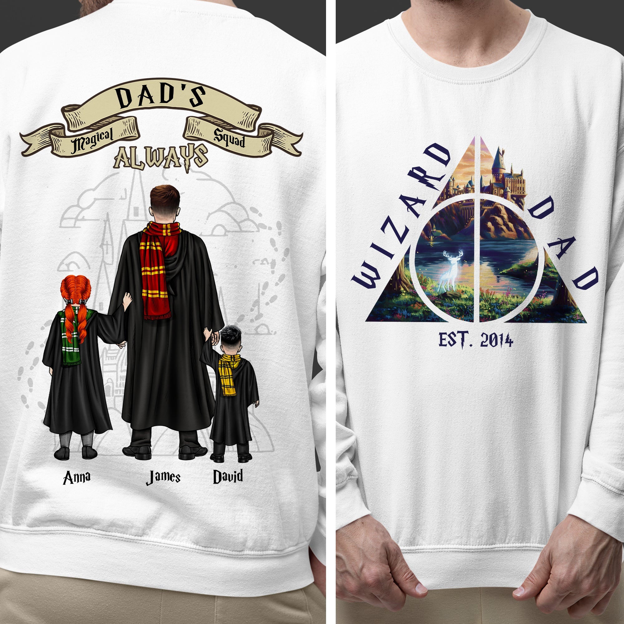 Personalized Wizard Dad T-Shirt