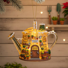 Load image into Gallery viewer, “Bringing Joy to Your Garden” - Cozy Garden House Acrylic Ornament, Personalized Custom Gift for Gardeners Ornament PopCulturePrints
