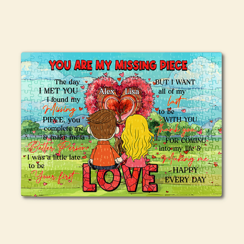 Personalized Couples Jigsaw Puzzle - You Are My Missing Piece Gift Jigsaw Puzzles PopCulturePrints