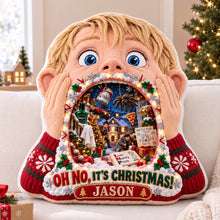 Load image into Gallery viewer, Oh No! It's Christmas Again Pillow - Personalized Gift for Holiday Cheer
