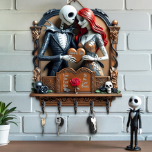 Load image into Gallery viewer, &quot;Love&#39;s Eternal Key Hanger&quot; - Unique Couple Wood Key Holder, Personalized Gift for Couples Wood Sign PopCulturePrints
