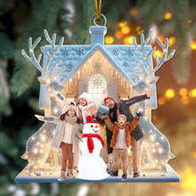 Load image into Gallery viewer, Personalized Family Photo Acrylic Christmas Ornament Ornament PopCulturePrints
